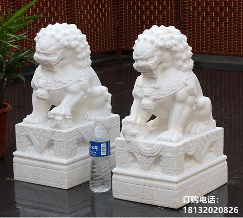 石雕動物石獅子 房地產漢白玉獅子雕塑